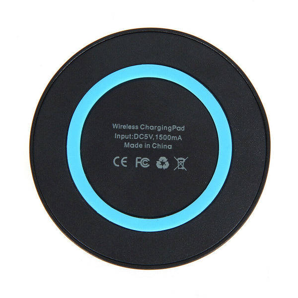 Black Qi Wireless Charger Pad Charging Receiver +  USB Cable  A#S