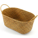 Wicker Weaving Storage Basket for Kitchen Handmade Fruit Dish Rattan Picnic Z3P4
