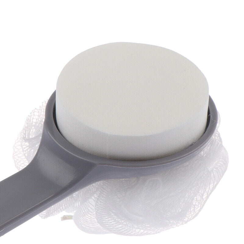 Sided Long Handle Body Shower Back Brush Skin Massage Scrubber Bath Sponge T Hn