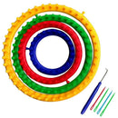 4Pcs Diy Plastic Round Circle Knitting Loom Sock Scarf Hat Circular Knittin T6Q6