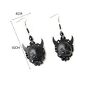 Gothic Wind Earrings Devil Death Devil Witch Pendant Earrings Halloween CostV5S7