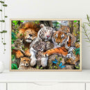 5D DIY Full Drill Diamond Painting Tiger Lion Cross Stitch Embroidery Kits Decor