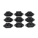 250V 10A AC Power Socket Panel Mounted IEC320 C14 3 Terminals Plug 9 Pcs P6K1