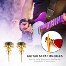 2pcs Zinc Alloy Guitar Strap Buckles Lock Button Buckle for Electric Guitar