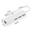 USB-C USB 3.1 Type C to USB RJ45 Ethernet Lan Adapter Hub top For Macbook C W4D1