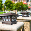 Solar LED Pillar Lamp Waterproof Intelligent Light Control for Garden Yard