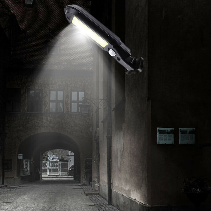 Solar Street Night Light 100COB Motion Sensor IP65 Wall Lamp (with Remote) A