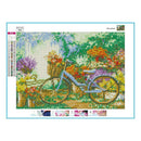 5D DIY Full Drill Diamond Painting Garden Bike Cross Stitch Kit (30x40cm)
