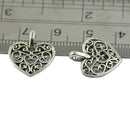 100 Piece Alloy Filigree Heart Pendant Jewelry Making Charms Findings for DIY