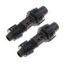 2 Pcs Plastic Fish Tank Hose Adapters Aquarium Air Tubing Connectors Black