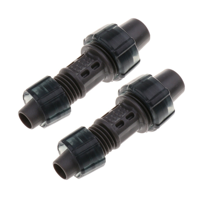 2 Pcs Plastic Fish Tank Hose Adapters Aquarium Air Tubing Connectors Black