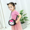 Cartoon Print Bag Girl Kids Sequins Shoulder Messenger Leather Bags (Black) A