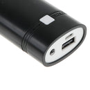 USB Power Bank Battery Charger Case DIY Box With LED Light for Phone black