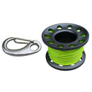 Alloy Scuba Diving Finger Reel Spool with Bolt Snap&10m Fiber Line gray