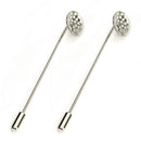 10pcs Round Blank Setting Disc Stick Hat Pin Lapel Pin Base for DIY Jewelry