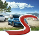 Styling Accessories Vehicles Mini Zinc Alloy Front Electroplated S Grill Badge