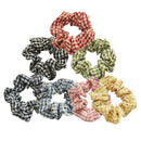 6Pc Daisy Hair Band Scrunchies Art Plaid Elastic Bobble For Ponytail Girls Women
