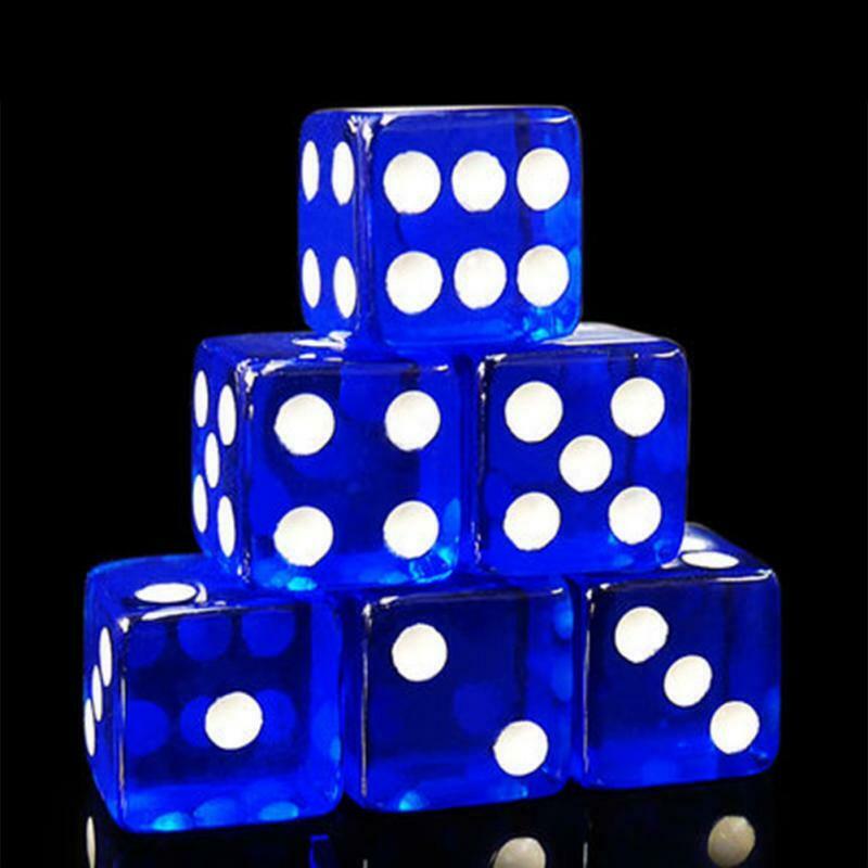 100Pcs/Bag 14Mm Colorful Dice Transparent Dices For Game Bar Playing Game S Y2A6