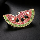 Fashion Crystal Watermelon Brooch Pin Collar Badge Corsage Jewelry Acces JR