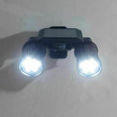 Solar Powered 14 LED Dual Head Motion Sensor Waterproof Wall Spotlight