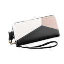Women's Wallet Long Leather Zipper Ladies Clutch Purse(Black)