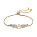Crystal Angel Wings Bracelet Fashion Chain Bracelet Ladies Jewelry Gifts