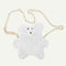 Cute Plush Bear Winter Crossbody Bag Women Crossbody Satchel Bags (White)