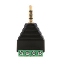 3.5mm 4 Pole Stereo Audio Vedio Male to 4 Screw Terminal Female Double Track