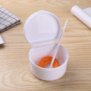 2 Layer Dental False Teeth Bath Box Denture Storage Box Case Container+Hang Net