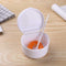 2 Layer Dental False Teeth Bath Box Denture Storage Box Case Container+Hang Net
