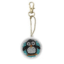 5pcs DIY Full Drill Diamond Painting Animals Keyring Cross Stitch Keychain