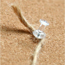 40Pcs Transparent Push Pins Thumbtacks Steel Point Bulletin Board Office Sc