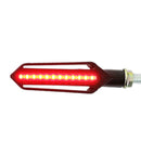 2x Red Yellow Two-Color Running Water Motorcycle Steering Signal Light sfs LHA