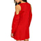Summer Chiffon Fashion V-neck Women Dress Cold Sleeve Solid Dresses (5XL) A#S