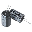 2 Pcs 220uF 200V 105C Radial Electrolytic Capacitors Black 25x18mm