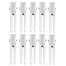 10 PCS SINGLE PRONG ALLIGATOR CLIPS with TEETH HAIR BOWS METAL CLIPSBX