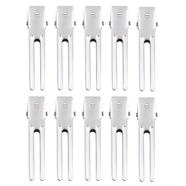 10 PCS SINGLE PRONG ALLIGATOR CLIPS with TEETH HAIR BOWS METAL CLIPSBX