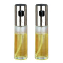 2PCS/Set Glass Oil Spray Bottle Pump Kitchen Olive Oil Sprayer Stainless St T3F8