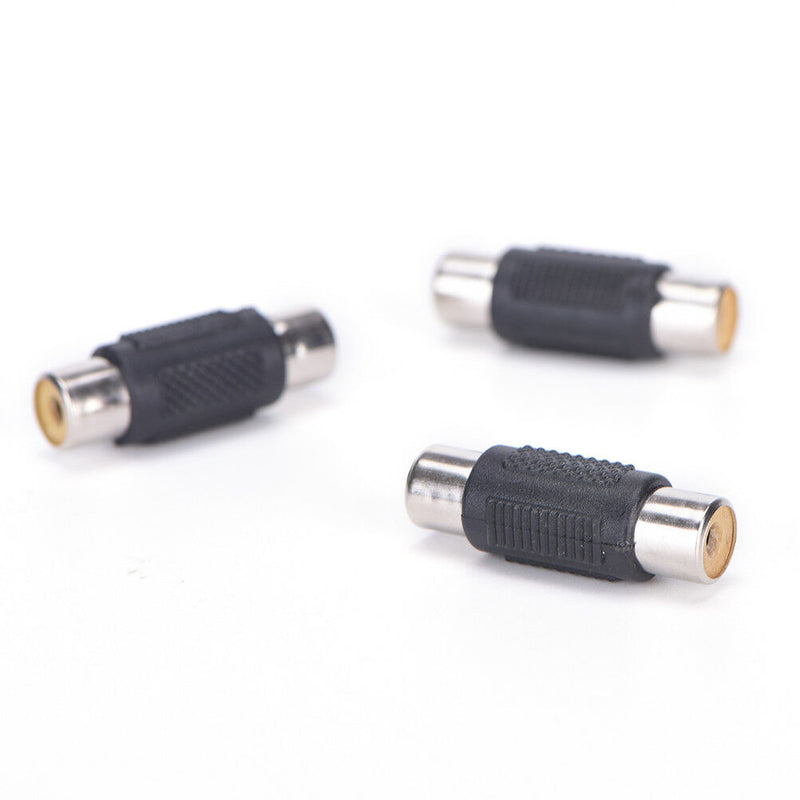 10x RCA Female to Female Coupler Plug Audio Video AV Cable Adaptor RCA Joiner FT