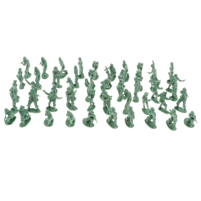 Pack of 100 - 2cm Green Army Men Kit Soldier Action Figures Play set - for Kids