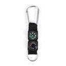 3 in 1 Multifunction Camping Hiking Carabiner w/ Keychain Compass Thermometer FT