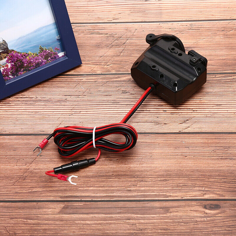 Waterproof 12v/24v Motorcycle USB Charger Power Adapter Socket&Voltmeter Disp Ew