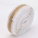 10m/roll Natural Jute Burlap Hessian Lace Ribbon Rustic Wedding Decoration