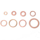 120pcs Assorted Copper Washer Set Flat Ring Seal Assortment Kit with Box