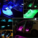Car Interior Lights 4pcs 36 Led DC 12V Multicolor Music Car Led Strip Light