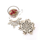 snowflake wood coaster kitchen Christmas xmas placemat decor mug tea coffee OZ