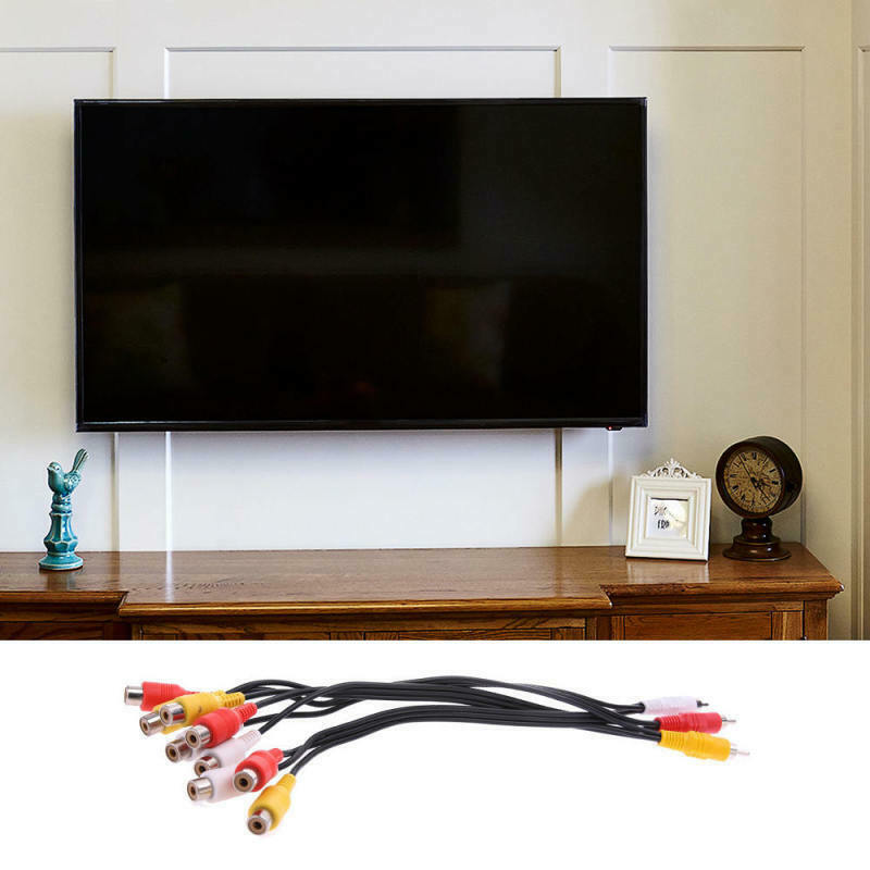 0.3 m RCA Durable Audio Video AV Cable Copper 3RCA L+R+V Portable Tool