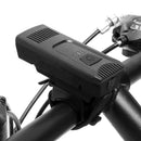 Bike Front Light USB Recharge 4Mode Bicycle Headlight Flashlight (Black)