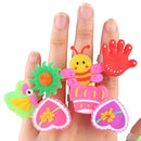 10Pcs Kids LED Flashing Glow in Dark Finger Rings Xmas Party Favor Toys Gifts