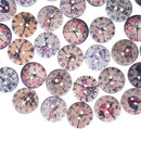50pcs/set Retro Clock Wooden Buttons 2 Holes Painted Mini Wooden Buttons CrafJME